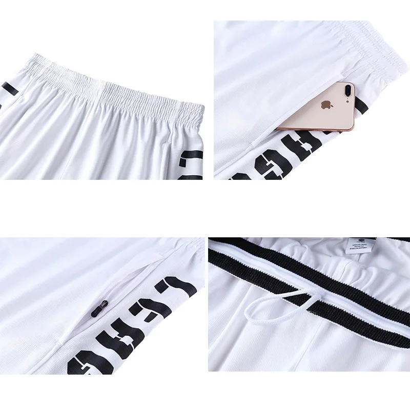 L-6XLMen Basketball Jerseys Uniforms Sport Fitness Short Pants Quick-dry Tights Basketball Training Loose Shorts with Pocket - Image 6