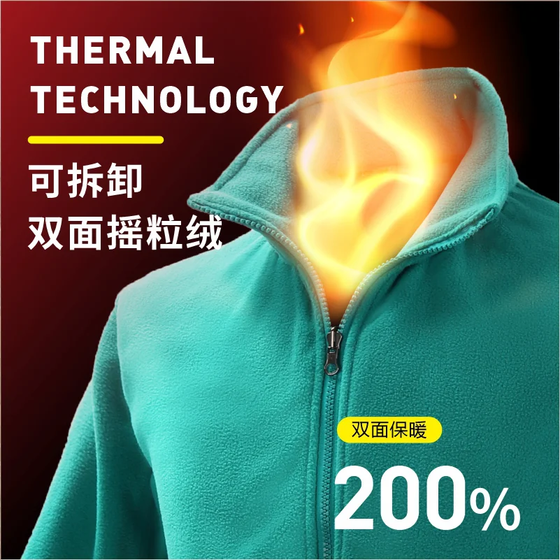 YOTEE 2021 Winter Parka Coat Men's Windproof Plus Velvet Thick Warm Windbreaker Logo Custom Waterproof Hooded Jacket Top - Image 4