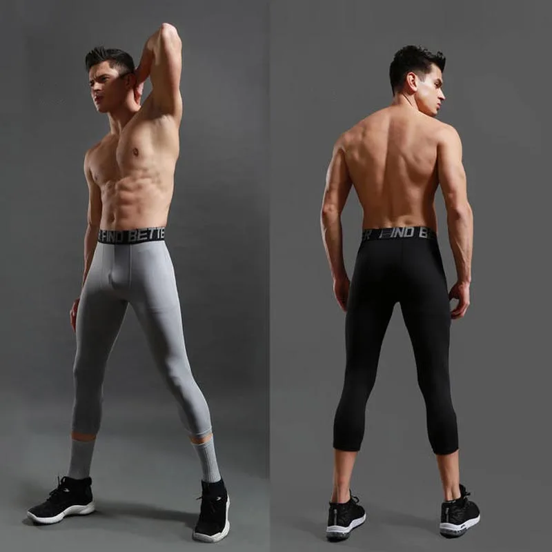 Sports Fitness Pants Men Gym Shorts Workout Tights Running Training Bottoming clothes Compression Leggings Basketball Sportswear - Image 3