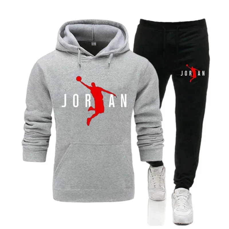 Fashionable men's sportswear set 2025 Spring and Autumn New outdoor men's casual pullover + jogging Pants two-piece set - Image 5