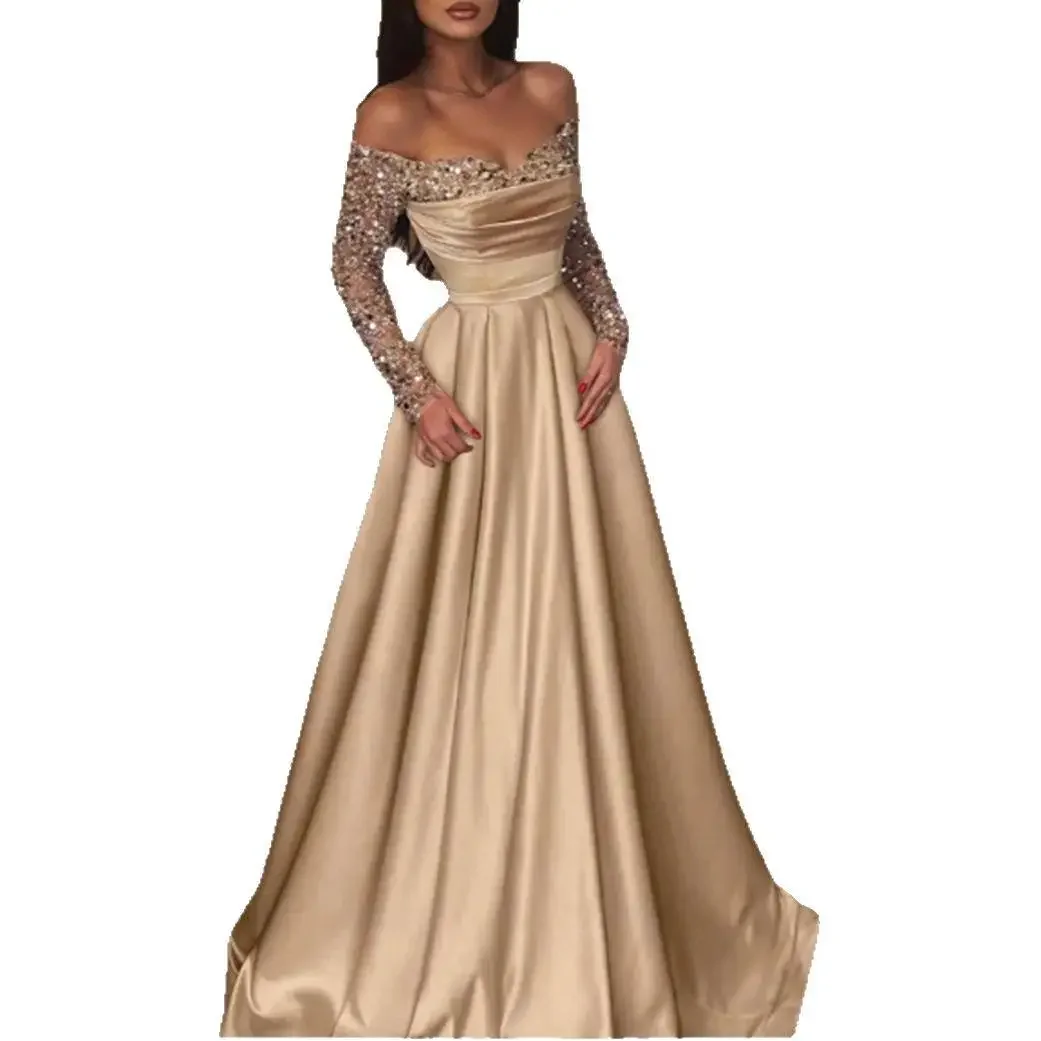 Spring 2025 Sexy Sequin Evening Gown Independent Station Ebay New Arrival Polyester Fiber Other Material