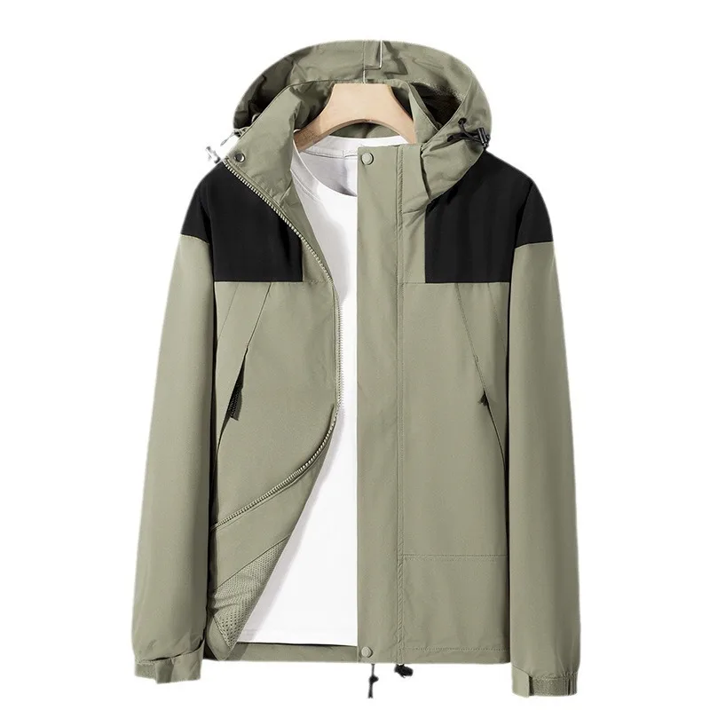 Plus Size Trendy Outdoor Hooded Jacket Thin Climbing Rainproof Windproof Women's Warm Outerwear Polyester Fabric Street Style... - Image 5