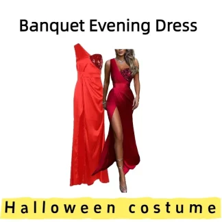 Women's Elegant Low-Cut V-Neck Strapless Evening Gown Dress for Formal Events Proms Banquets Evening Parties