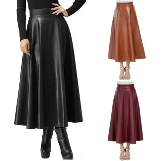 Women Autumn Winter Half-length Skirt Solid Color Flounced Edge High Waist Casual Fashion Comfortable Regular Standard Sheath