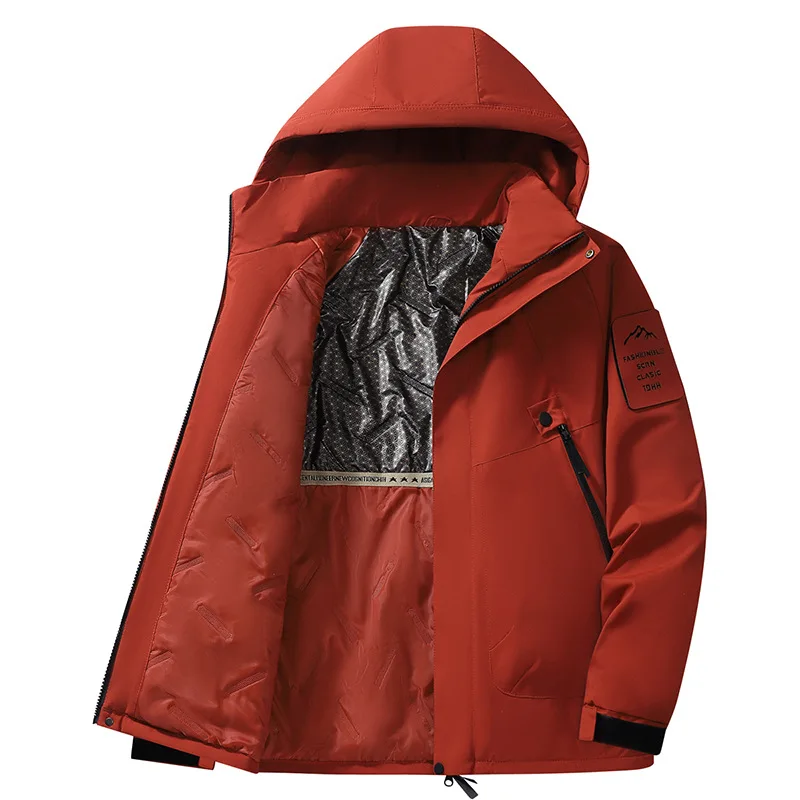 Men's Thickened Graphene Jacket Autumn Winter New Style Detachable Hat Windbreaker Cotton Outerwear Ultra Short Loose Fit Coat - Image 3