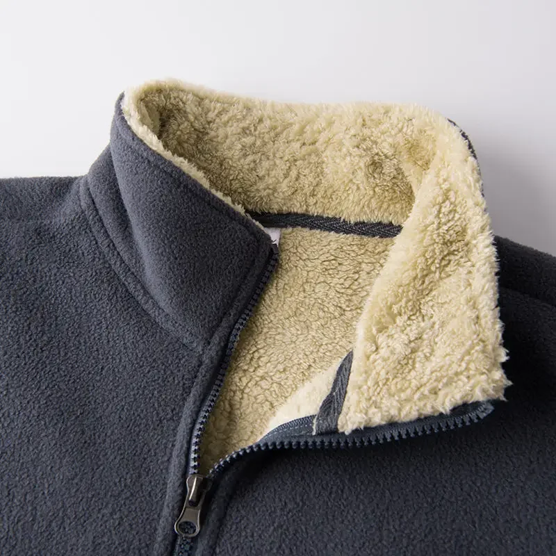 Winter Men's Fleece Vests Casual Warm Sleeveless Jackets Fashion Thermal Vest Windbreaker Zipper Plus Size 5XL Loose Waistcoat - Image 5