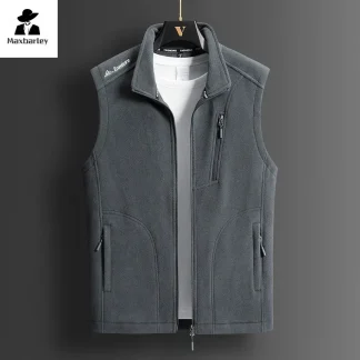 Winter Fleece Vest Men's 2024 Fashion Plus Size Warm Wool Sleeveless Coat Brand Clothing Couple's Outdoor Sports Vest Jacket 5XL