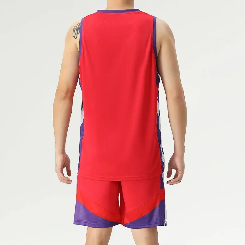 2pcs Set Basketball Jersey Sportswear Suits Plus Size Outdoor Running Sport Shirts Tops Shorts Fitness Breathable Tennis Clothes - Image 4