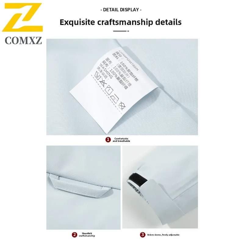 COMXZ Men Autumn Jacket Casual Hooded Hiking Travel Wind Resistant Durable Jackets Minimalist Everyday Lightweight Cozy Coat - Image 6