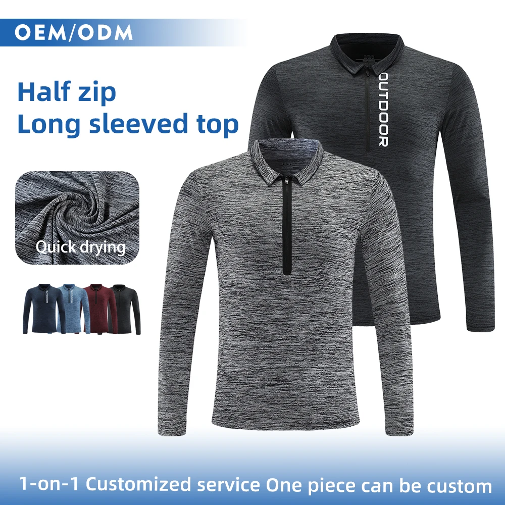 Half Zip Autumn And Winter Quick Dry Long Sleeved Pants Set Futsal Sportswear Train Club Basic Football Uniforms trade wholesale - Image 5