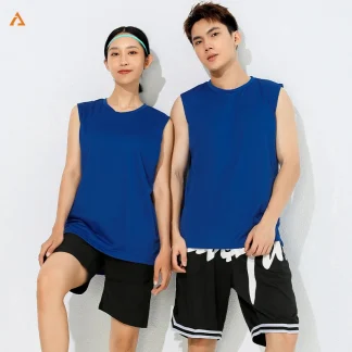 Printed Men Gym Tank Top O Neck Quick dry Breathable Sleeveless T Shirt Running Sport Fitness Vest Workout Basketball Vest 83606