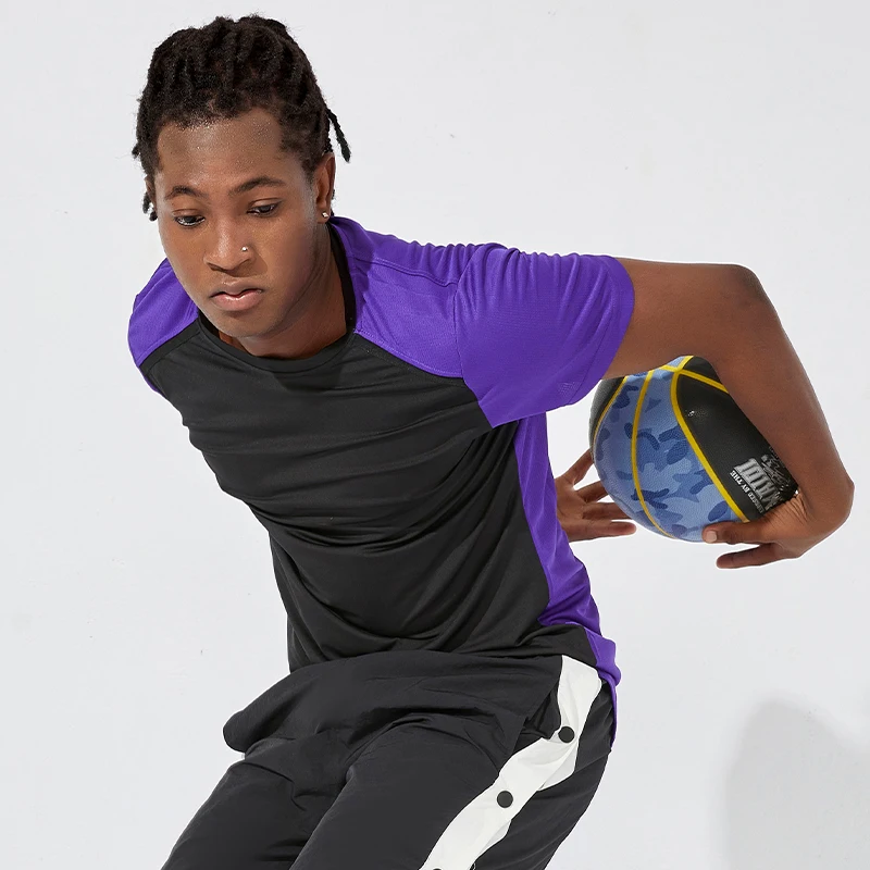 Wholesale Quick Dry Polyester Tshirt For Men Custom Logo Training Sports Gym Fitness Shirt Breathable Running T-Shirts 91106 - Image 2