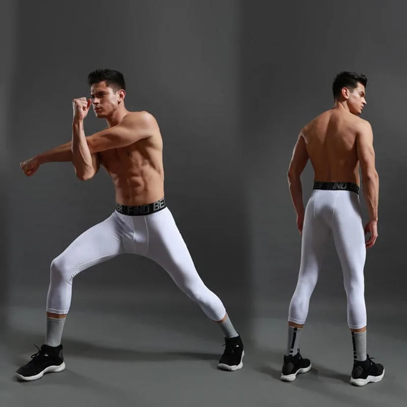Sports Fitness Pants Men Gym Shorts Workout Tights Running Training Bottoming clothes Compression Leggings Basketball Sportswear - Image 4