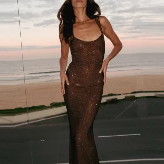 Sexy Square Collar Mesh Patchwork Diamonds Long Dress Women Backless Shiny Rhinestone Slim Dresses Evening Party Cocktail Gowns