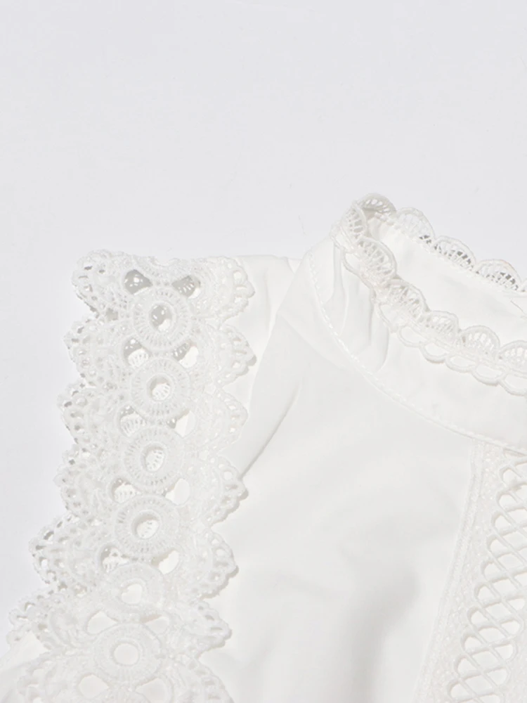 Solid Hollow Out Casual Dresses For Women Stand Collar Sleeveless High Waist Minimalist A Line Dress Female Style - Image 6