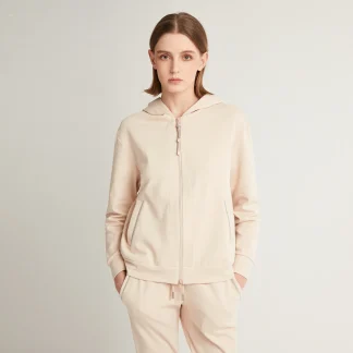 K1071W In Stock High Quality 100% Combed Cotton Zip Woman Cotton Hoodi Cropped Manufacturers Hoodies Women Sweatshirt Clothing