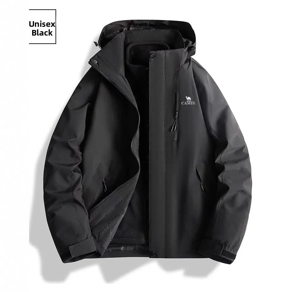 Unisex Three-in-One Outdoor Climbing Jacket Waterproof Windproof Hiking Coat Small Size Mountain Climbing Suit New 2025 - Image 2