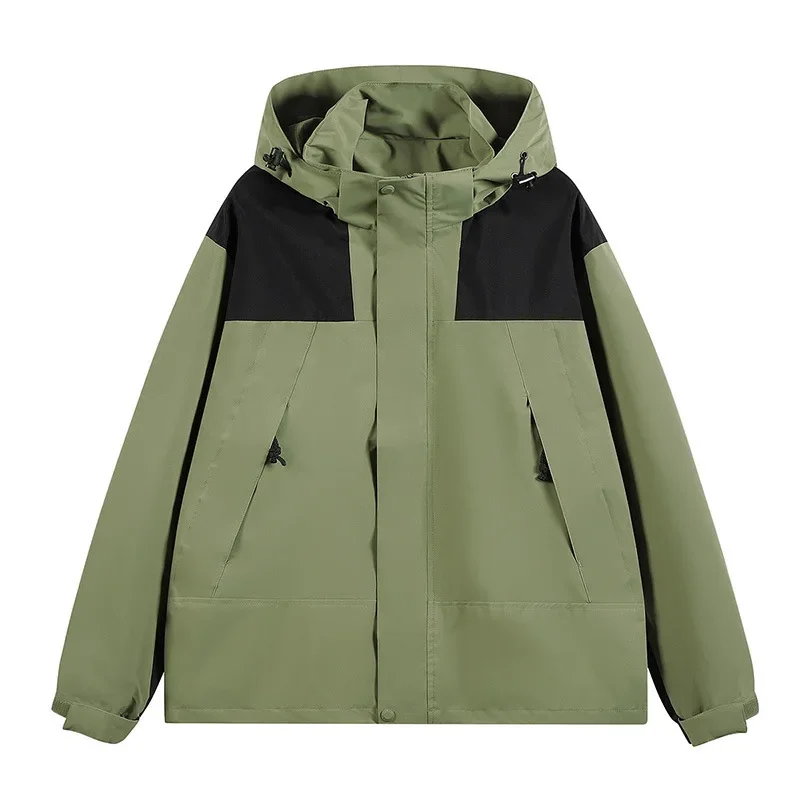 Trendy Outdoor Windproof Waterproof Casual Jacket Men's Women's Spring Autumn New Style Climbing Fleece Skin Clothes - Image 3