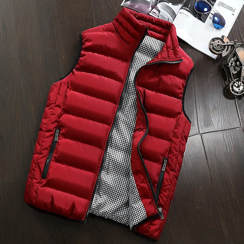 Men Vest Windproof Vest Men Jacket Sleeveless Vest Winter Jacket Casual Coat Men down Cotton Warm Thicken Waistcoat thick gilet - Image 5