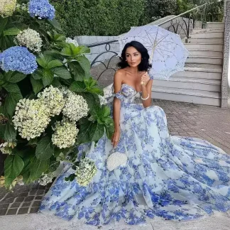 Summer Dress Off-The-Shoulder Women'S Ball Gown Dresses Gauze Fairy Long Temperament Vacation Leisure Beautiful Long Skirt