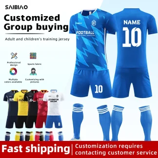Adult Kid Soccer Jersey Customize Football Uniforms Shirts Men Women Futsal Sportswear Training Tracksuit Sports Outfit Clothes