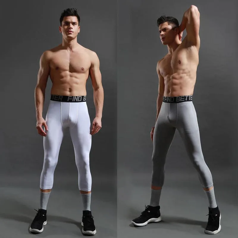 Sports Fitness Pants Men Gym Shorts Workout Tights Running Training Bottoming clothes Compression Leggings Basketball Sportswear - Image 2