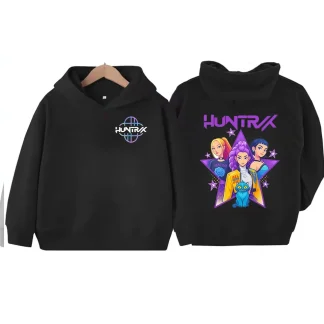 KPop Demon Hunter Rumi Derpy Cartoon Girls Boy Hooded Sweatshirt Warm Children's Korean Wave Fashion Casual Tops Casual Clothing