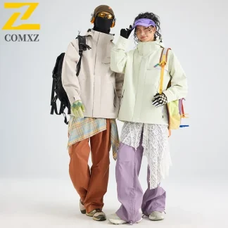 COMXZ Men Outdoor Jacket Classic Hooded Mountaineering Windproof Motorcycle Coat Daily Style Lightweight Autumn Windbreaker