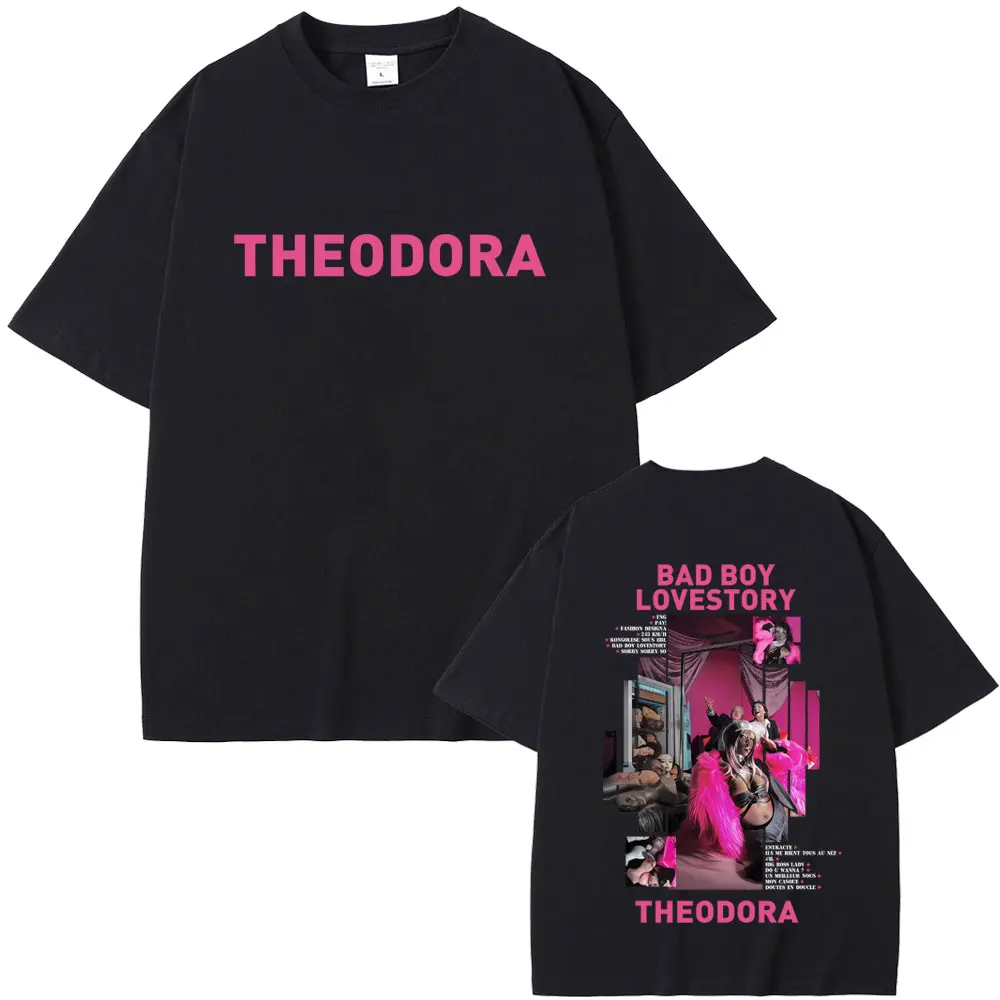 Rapper Theodora Mega Bbl Bad Boy Lovestory Graphic T Shirt Men Women Hip Hop Fashion Oversized T-shirt Male Casual Cotton Tshirt