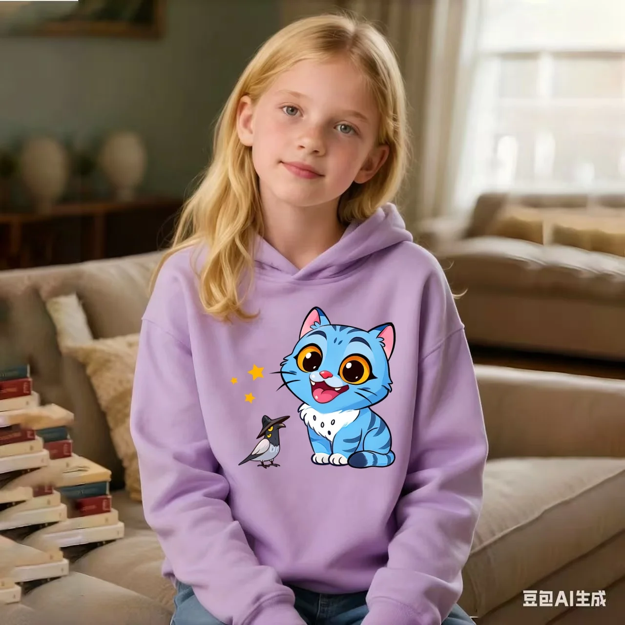 Autumn KPop Demon Hunter Cartoon Print Kids Hoodie Warm Girl Sweatshirt Children's Korean Style Fashion Casual Pullover Clothin - Image 4