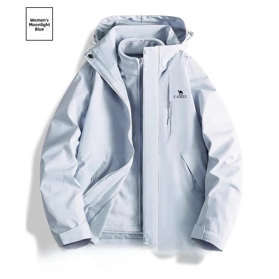 Unisex Three-in-One Outdoor Climbing Jacket Waterproof Windproof Hiking Coat Small Size Mountain Climbing Suit New 2025 - Image 3