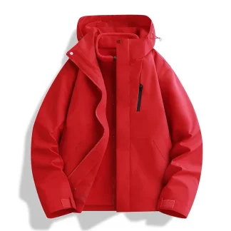 Outdoor Women's Three-in-One Detachable Waterproof Jacket And Pants Two-Piece Set New Trend Autumn Winter Fashionable Clothing