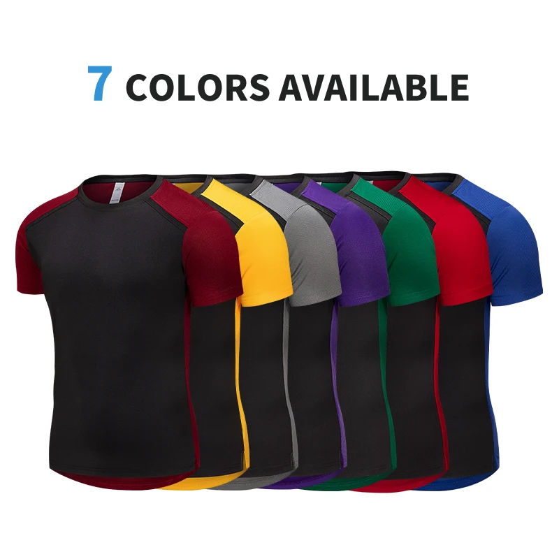 Wholesale Quick Dry Polyester Tshirt For Men Custom Logo Training Sports Gym Fitness Shirt Breathable Running T-Shirts 91106 - Image 3