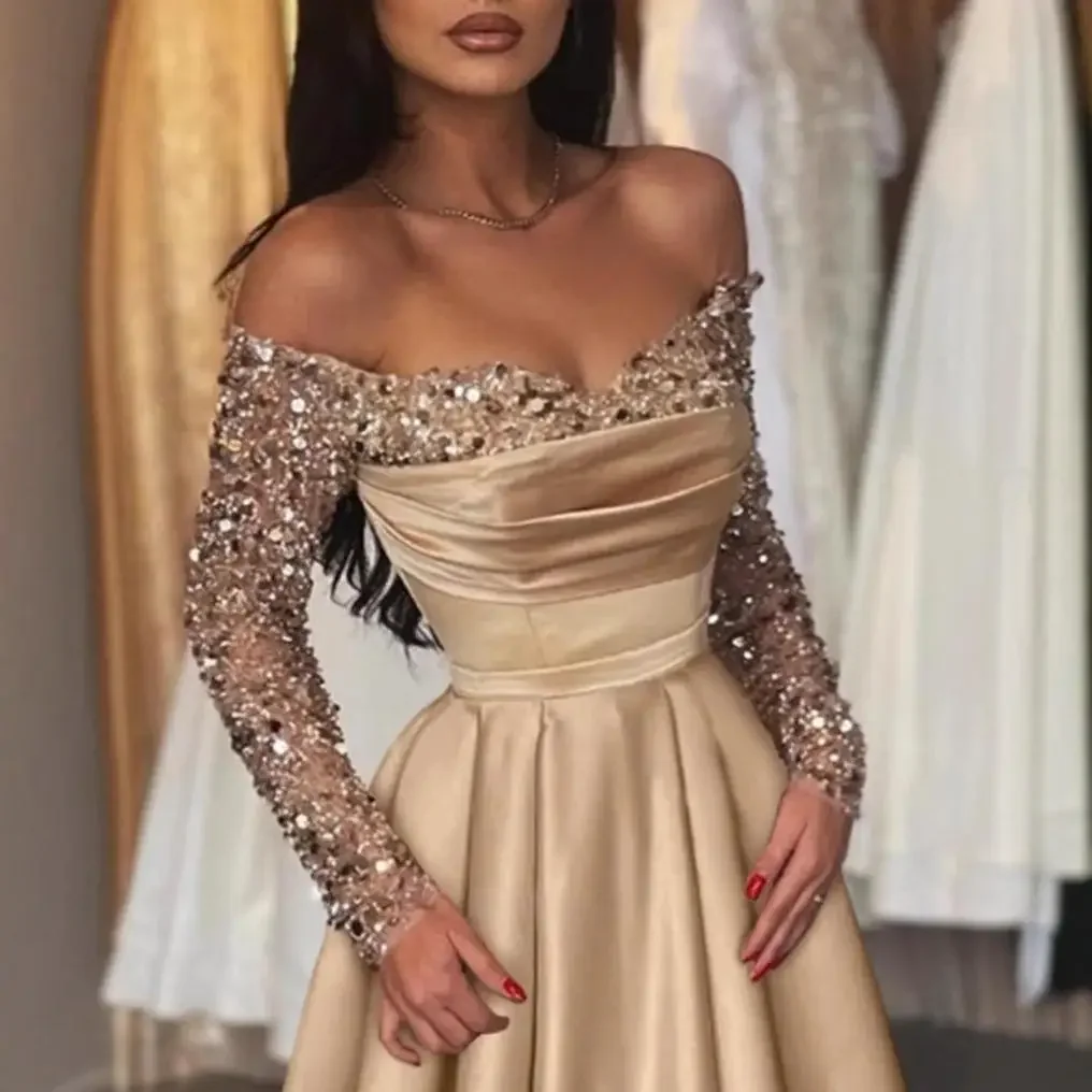 Spring 2025 Sexy Sequin Evening Gown Independent Station Ebay New Arrival Polyester Fiber Other Material - Image 5