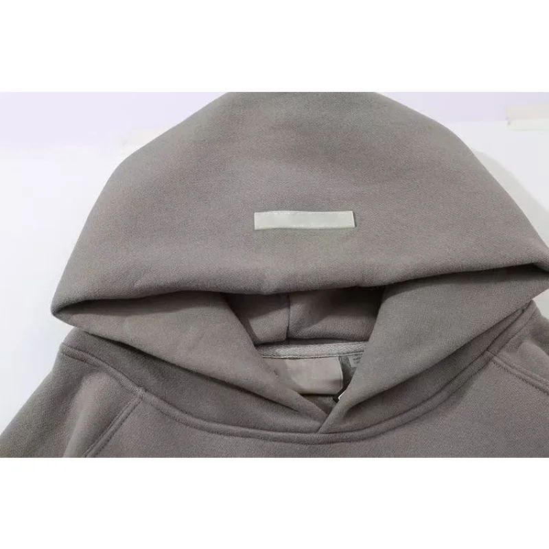 21SS Classic Brand Double Line Mens Hoodies Luxury Chest Silicone Letter with Tag Hoodies High Street Loose Plush Sweatshirt Set - Image 3