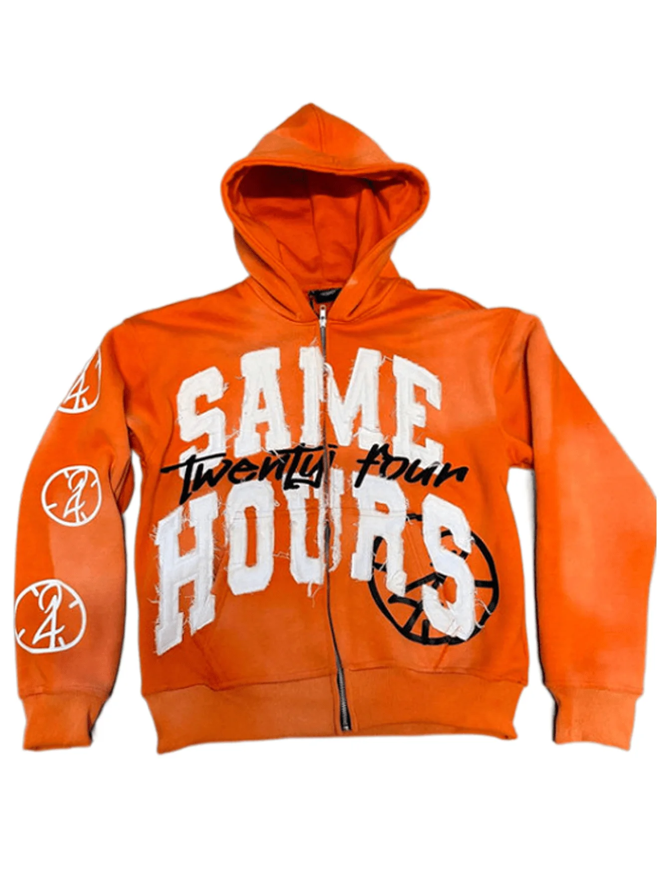 Y2K 印花连帽衫 拉链连帽衫 嘻哈街头风美学卫衣 宽松复古套装 - Image 5