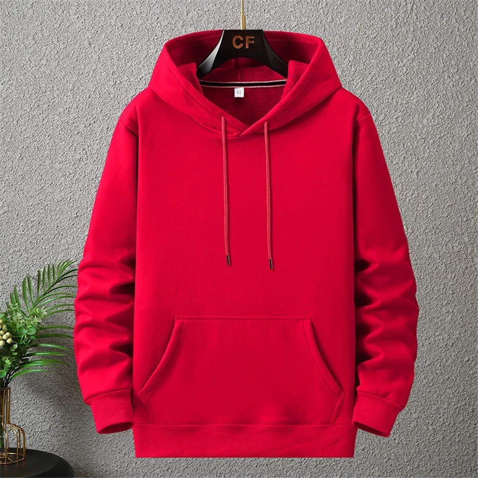 Large Size Men's Hoodie Jacket Hooded Long Sleeve Thick Warm Fleece Lined Sweatshirt Male Casual Winter 10XL 12XL Extra Big Plus - Image 5