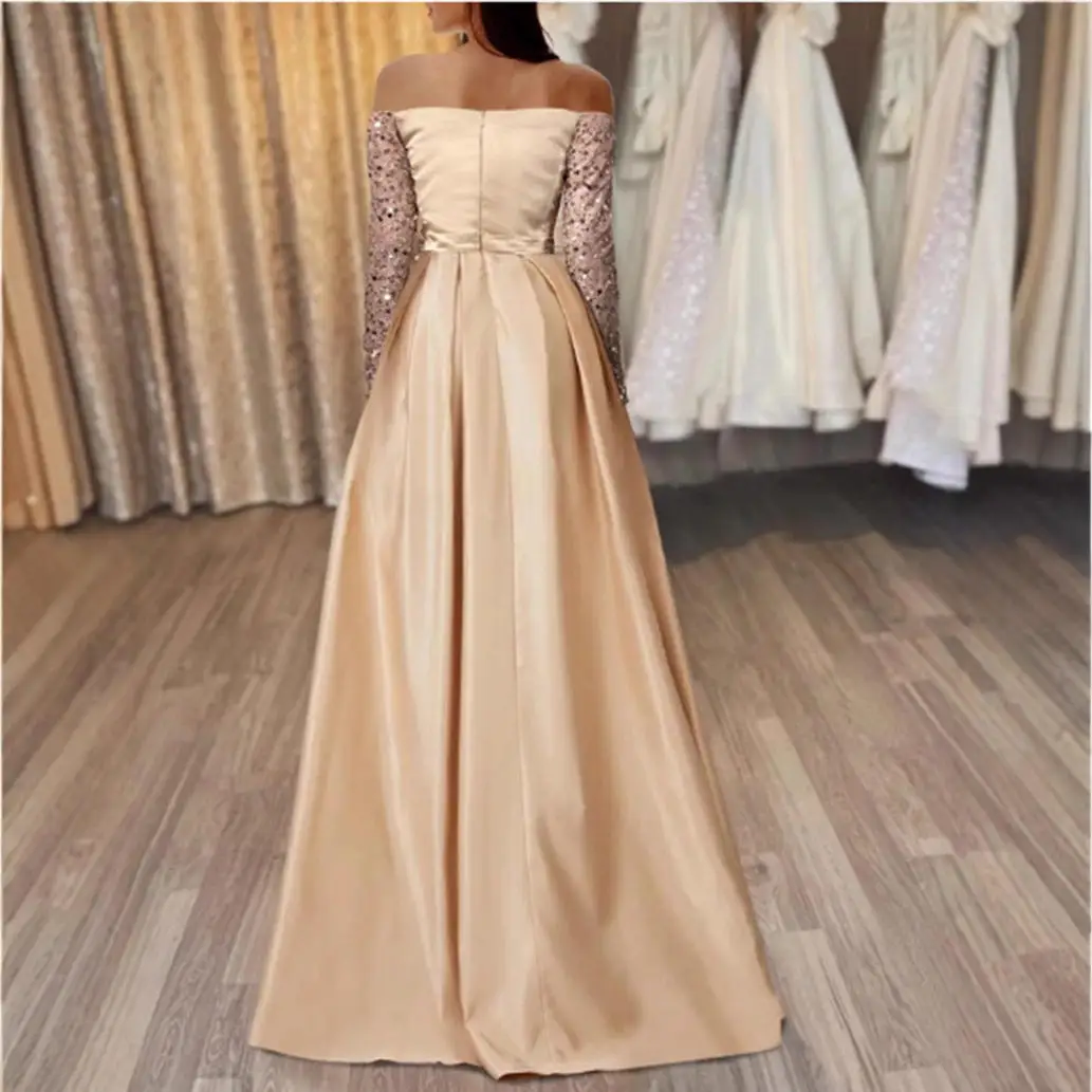 Spring 2025 Sexy Sequin Evening Gown Independent Station Ebay New Arrival Polyester Fiber Other Material - Image 2