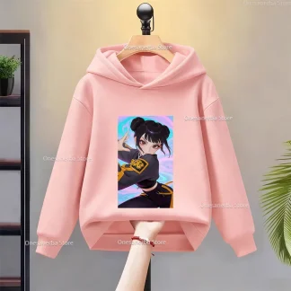 Y2K KPop Demon Hunters Cartoon Children Hoodies Cute Girls Kid Fleece Hooded Fashion Casual Sports Sweatshirt Autumn Winter
