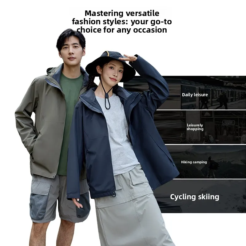 Couple Outdoor Sports Fitness Running High-quality Three in One Waterproof Comfortable Thick and Warm Sports and Leisure Jacket - Image 2