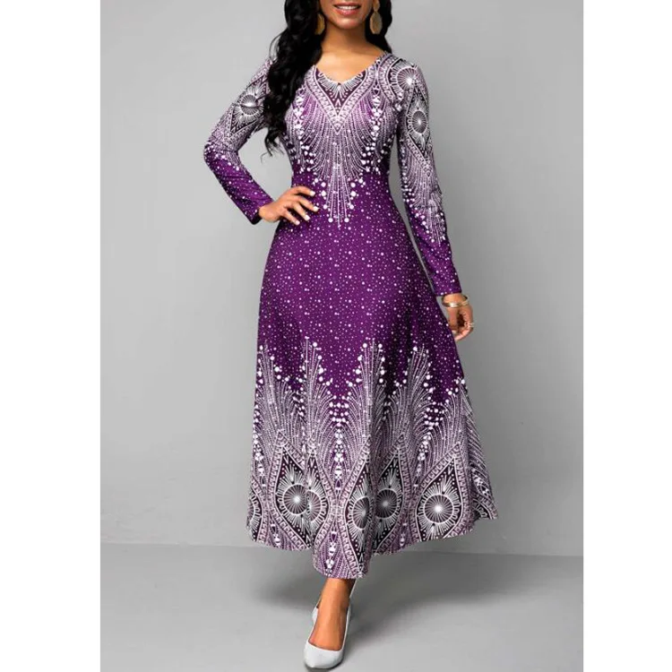 Women New Loose Boho Vintage Ruffles Befree Spring Elegant Party 5XL Dress Large Big Summer Party Maxi Dresses - Image 4