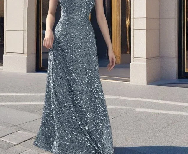 Women Spring Summer Dress Skirt Sequins Sleeveless Solid Color Sheath Casual Elegant Fashion Comfortable Regular Sexy Standard - Image 6