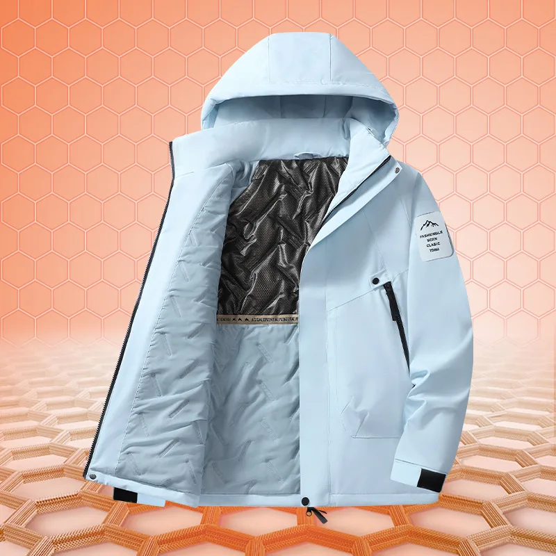 Men's Thickened Graphene Jacket Autumn Winter New Style Detachable Hat Windbreaker Cotton Outerwear Ultra Short Loose Fit Coat