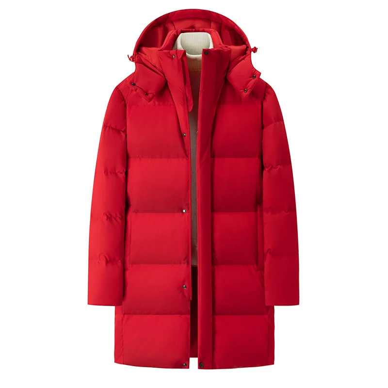 Mens Womens Warm Down Jacket Long Street Fashion Winter Thicken Outerwear Coat Lover Style Resist Extreme Weather - Image 2