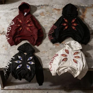 Y2K Harajuku Kokushibo Six Eye Oversized Hoodies anime Gothic Streetwear Men Women Casual Fashion Clothing pullover Sweatshirt