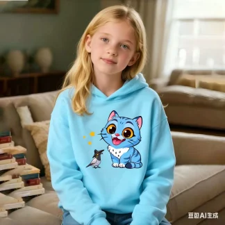 Autumn KPop Demon Hunter Cartoon Print Kids Hoodie Warm Girl Sweatshirt Children's Korean Style Fashion Casual Pullover Clothin