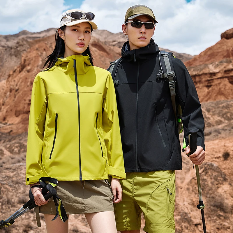 Unisex Waterproof, Windproof and Warm Outdoor Softshell Jacket with Hood, Customized Mountaineering Jacket, Camping Hiking Mountaineering Jacket - Image 2