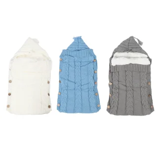 Baby Sleep Sack Knitted Warm Newborn Baby Wrap Swaddle Full Coverage Design Multifunctional Buttons Closure Acrylic for Party
