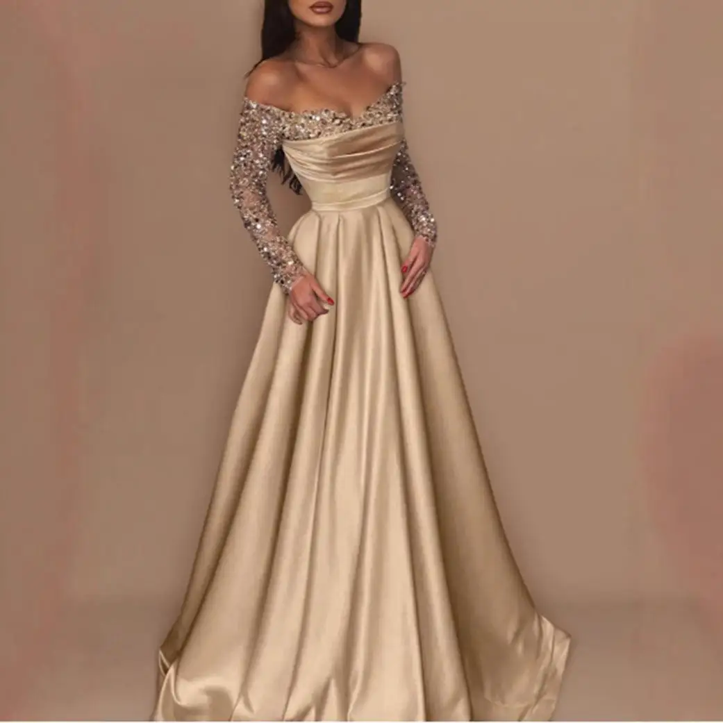 Spring 2025 Sexy Sequin Evening Gown Independent Station Ebay New Arrival Polyester Fiber Other Material - Image 3