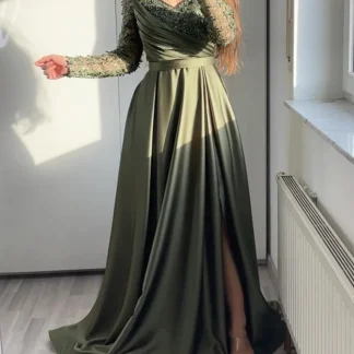 Women Elegant Forma Dress 2023 Hollow Tulle Lace Patchwork Deep V-neck Long Sleeve Cascading Ruffles Fashion Swing Long Dress